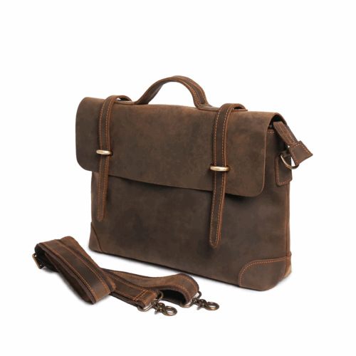 Mens Messenger Barbour Leather Bag