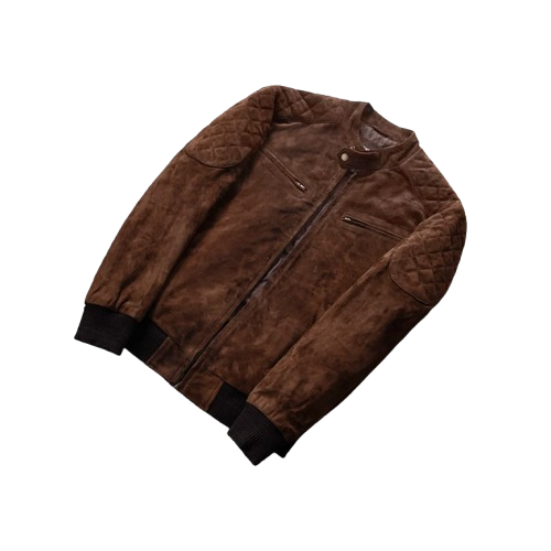 Mens Sven Mocha Suede Bomber Jacket | Bomber Jacket