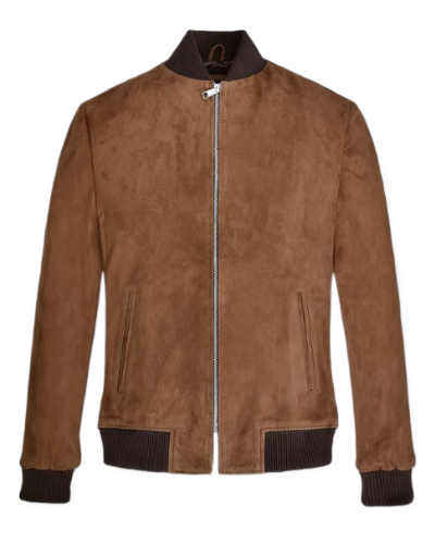 Oak Brown Suede Richard Madden Leather Jacket
