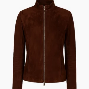 Women's Rumella Mocha Suede Biker Jacket