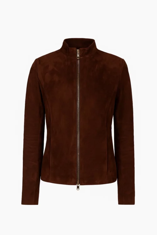 Women's Rumella Mocha Suede Biker Jacket