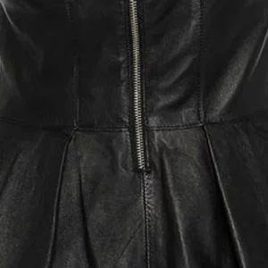 Womens Black Style Leather Top