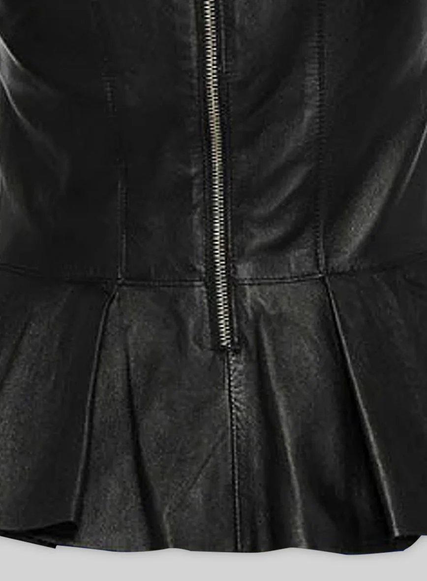 Womens Black Style Leather Top