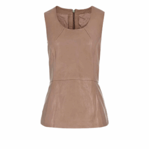 Womens Dusty Pink Style Leather Top