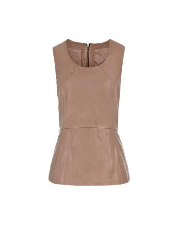 Womens Dusty Pink Style Leather Top
