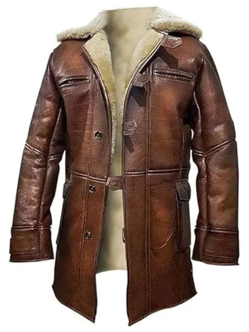 Bane Coat of Batman Dark Knight in Real Leather