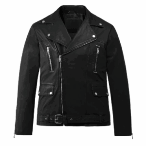 Mens Dauntless Black Biker Leather Jacket