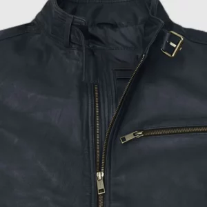 Men's Jim Carrey Blue Leather Jacket