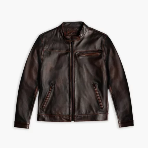 Men's Roadster Black Coffee Leather Jacket