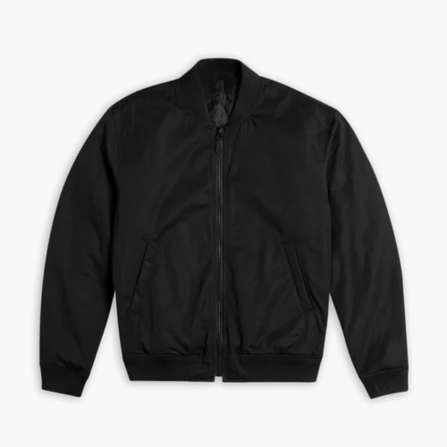Men's Union Black Bomber Leather Jacket