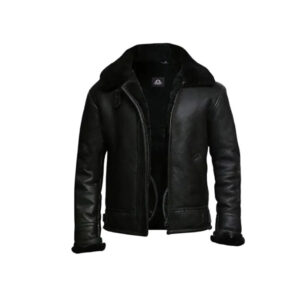 Mens Aviator B3 Shearling Sheepskin Leather Jacket
