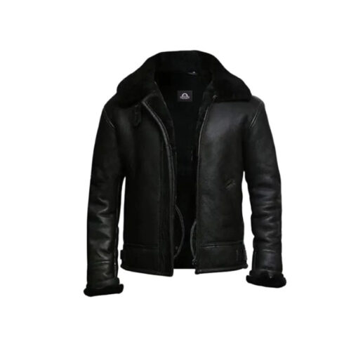 Mens Aviator B3 Shearling Sheepskin Leather Jacket