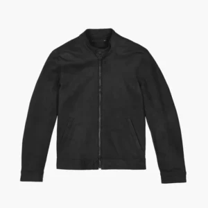 Men's Black Matte Racer Leather Jacket