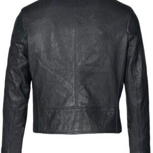 Men's Black Tanned Lambskin Cafe Racer Jacket