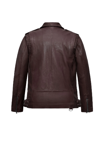 Mens Falcon Burgundy Rider Leather Jacket