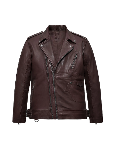 Mens Falcon Burgundy Rider Leather Jacket