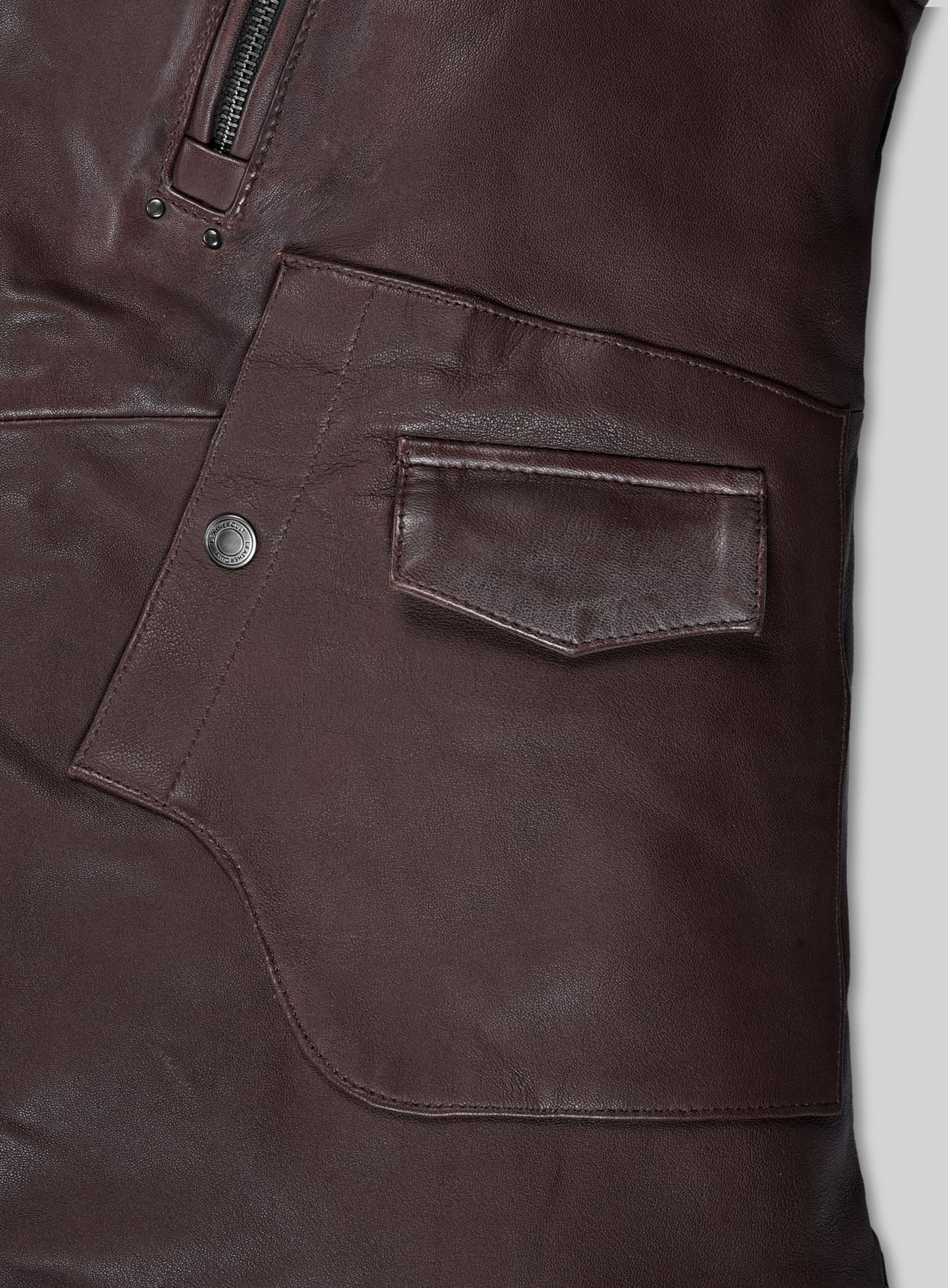 Mens Falcon Burgundy Rider Leather Jacket