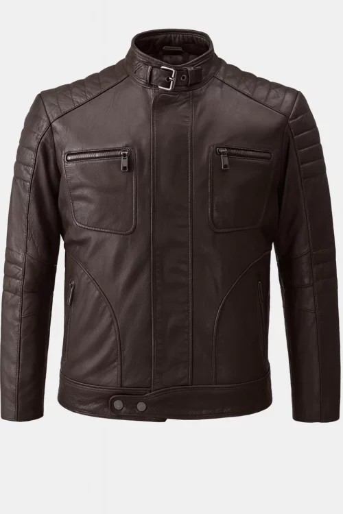 Men's Firefly Moto Brown Biker Leather Jacket