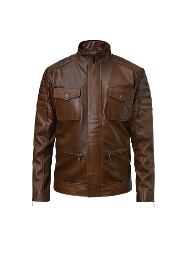 Men's Frank Grillo Boss Level Black Leather Jacket