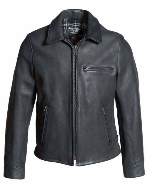 Mens Horween Deer-Touch Cowhide Black Rider Jacket