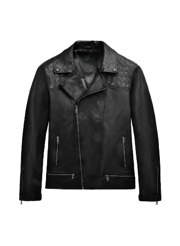 Mens Ironwood Black Biker Leather Jacket