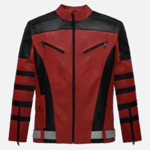 Mens Red One Dwayne Johnson Leather Jacket