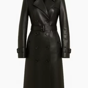 Women's Black Real Leather Long Coat | Leather Coat