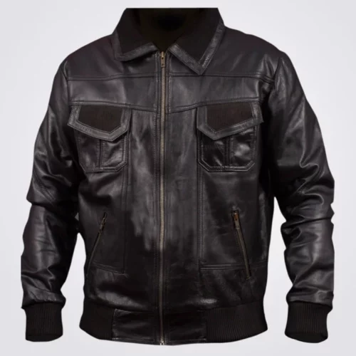 Men American Bomber Premium Leather Jacket