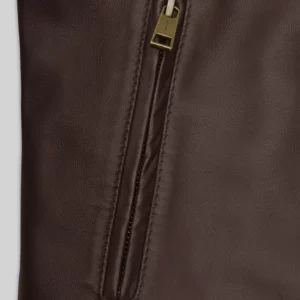 Mens Michael Jordan Brown Leather Jacket