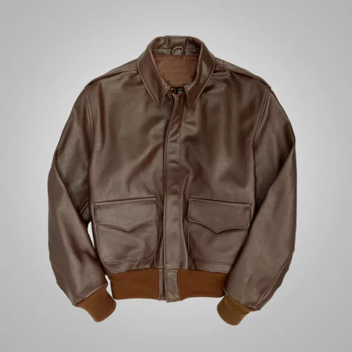 Men's B3 RAF Aviator Sheepskin Brown Leather Jacket