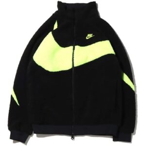 Nike Big Swoosh Reversible Boa Black Neon Jacket