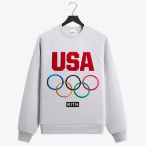 【未使用】Kith(キス) Team USA Classic Crewneck Kith for Team USA Raglan Nelson Crewneck Grey Sweatshirt