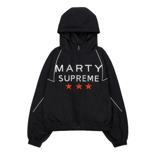 Marty Supreme Fleece Black Hooded Jacket
