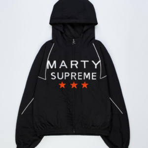 Marty Supreme Polyester Black Hooded Jacket
