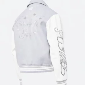 Amicci Grey & White Varsity Jacket