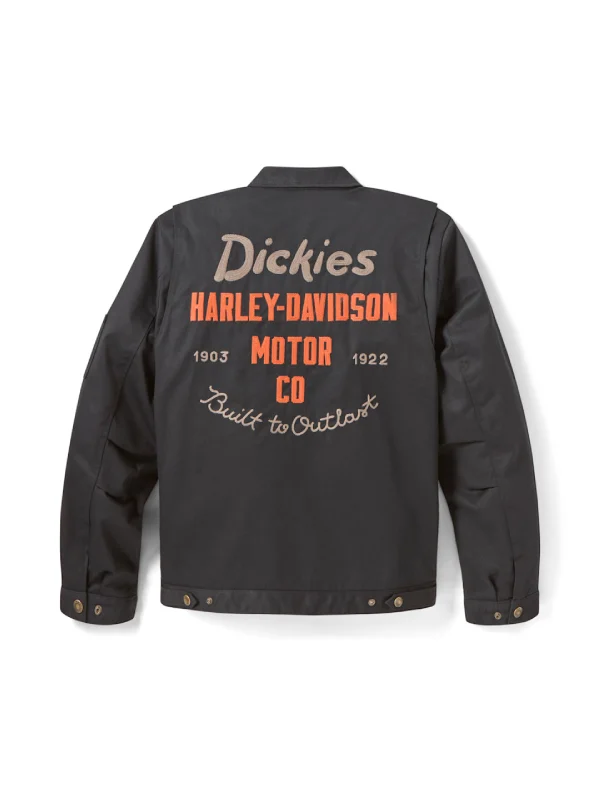Dickies x Harley Davidson Quilted Lined Eisenhower Black Jacket