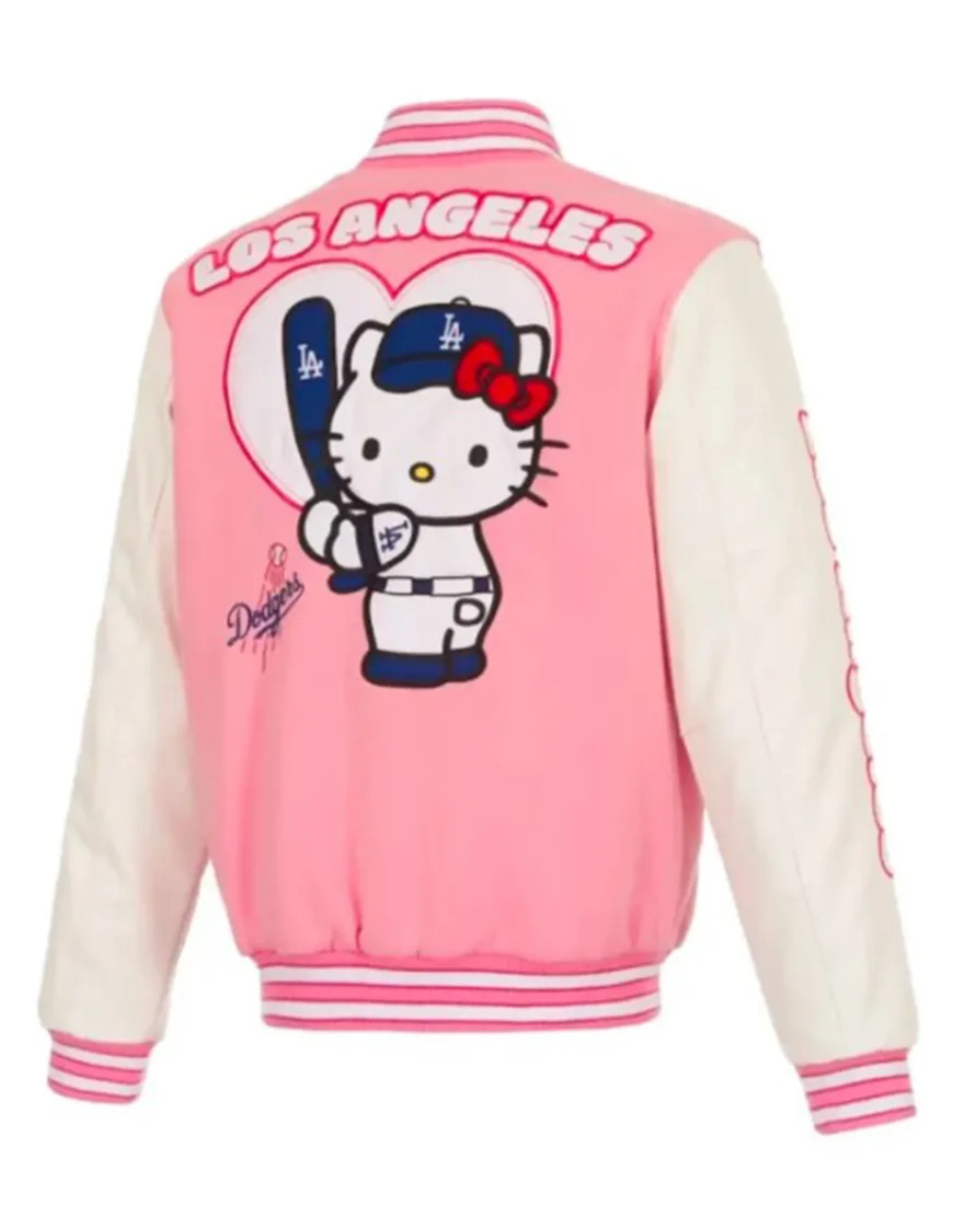 Los Angeles Dodgers x Hello Kitty Pink Bomber Jacket