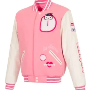 Los Angeles Dodgers x Hello Kitty Pink Bomber Jacket