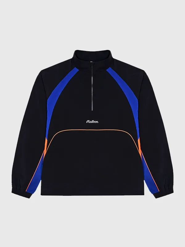 Malbon x Knicks Baseline Quarter-Zip Black Jacket