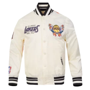 Men's NBA LOS Angeles Lakers Paradise Satin White Jacket