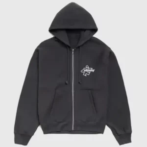 Stussy Surf Size Zip Black Hoodie