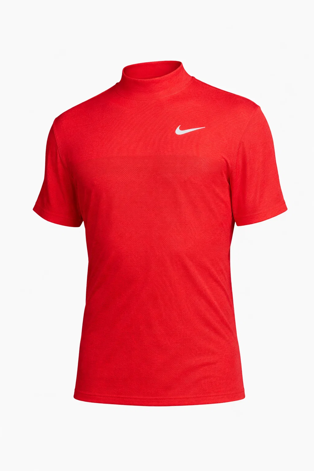 Tiger Woods Mock Neck Golf Red T-Shirt