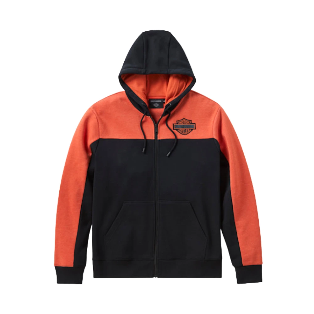 Men's Essential Color Blocked Full Zip Hoodie | Casual Comfort