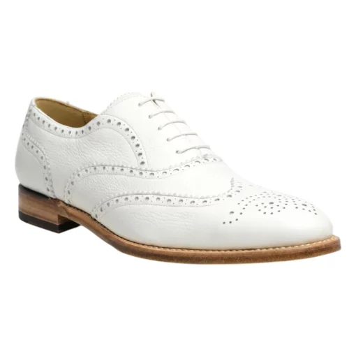 mens white lace up dress shoes Handmade Men White Leather Brogue Formal Dress Shoes, White Party Shoes