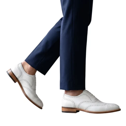 mens white lace up dress shoes Oxfords