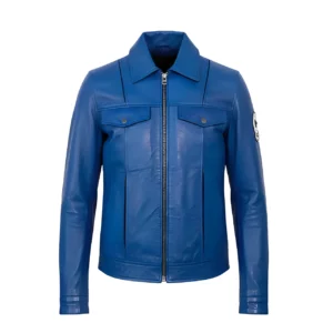 Future Trunks Capsule DB Blue Leather Jacket