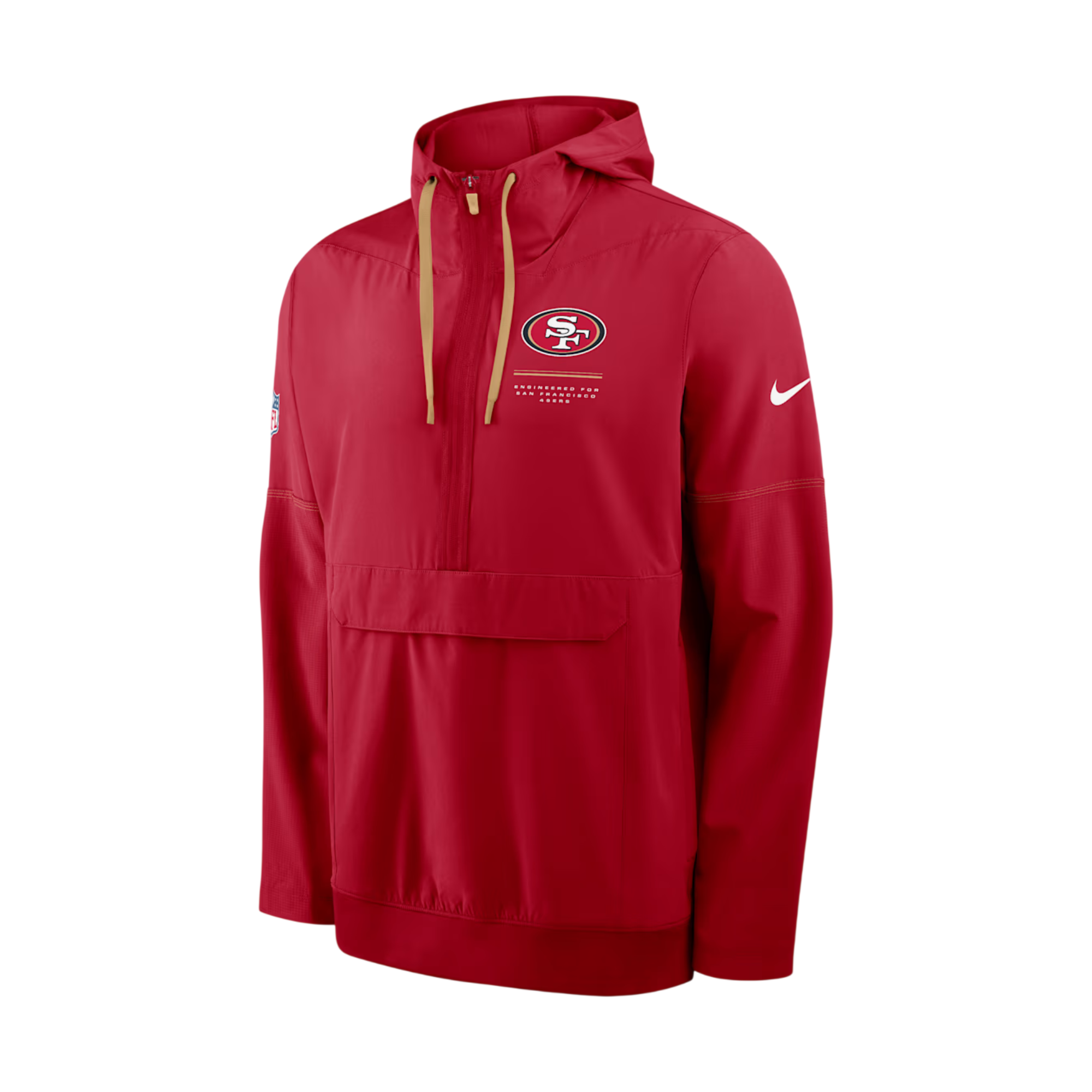 San Francisco 49ers 2026 Sideline Anorak Half-Zip Red Jacket