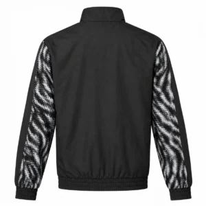 Ted Lasso Toheeb Jimoh Zebra Printed Zipper Black Jacket